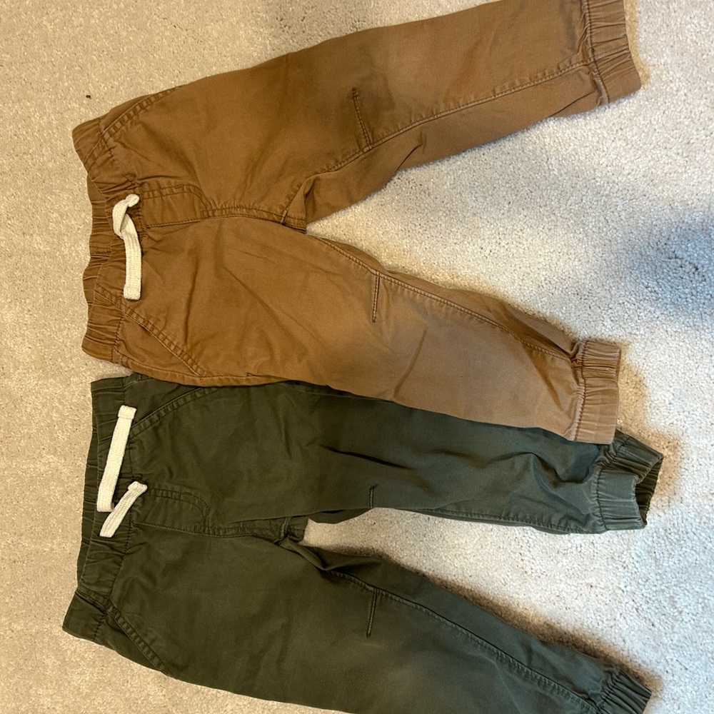 Cat & Jack Brown and Green Kids Joggers